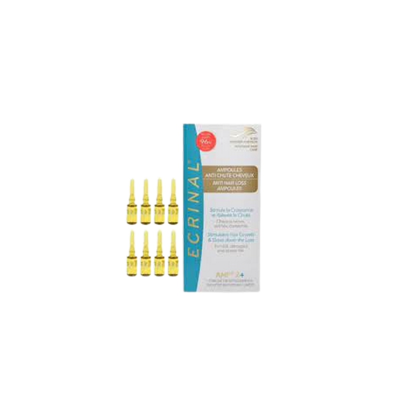 Ecrinal Ampoules ANP-40 Anti-Chute Cheveux 8x5ml dans sa boite catonnée blanc et bleu