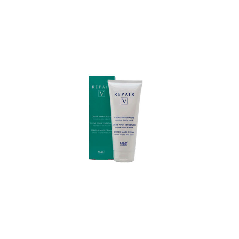 M&D Vergetures Repair V Crème 200 ml tube souple blanc avec bouchon clips