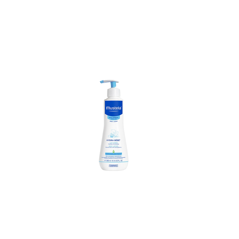 Mustela Lait Corps Hydra Bébé flacon blanc avec système pompe