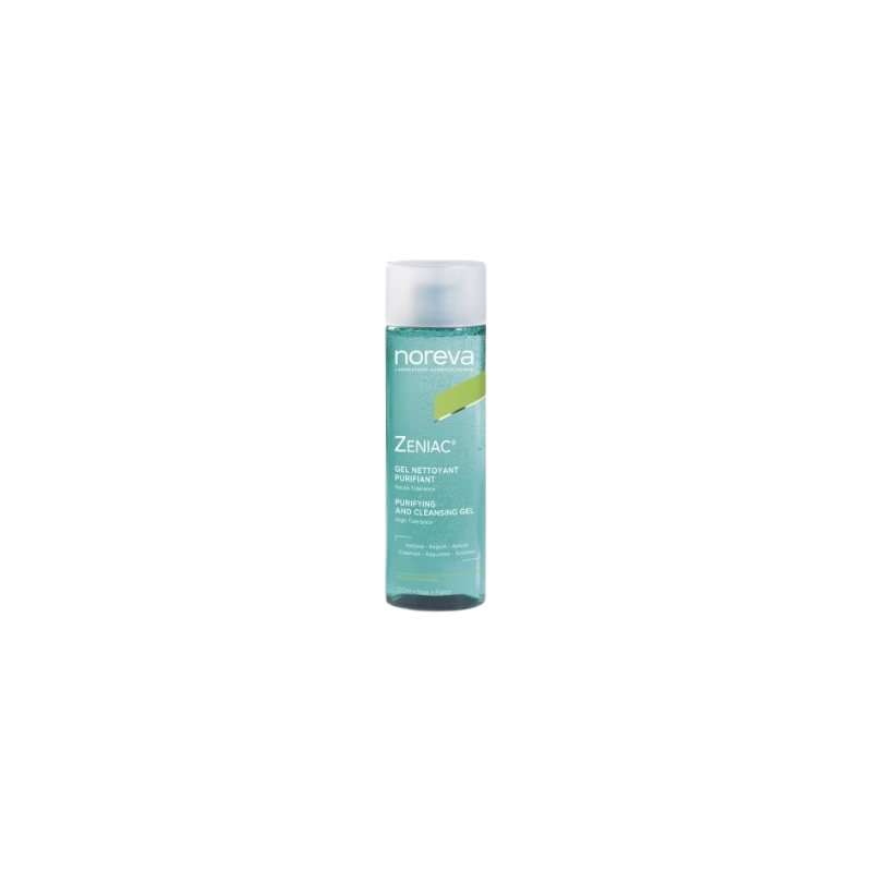 Noreva Zeniac Gel Nettoyant Purifiant 200ml flacon transparent