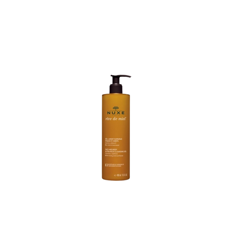 Nuxe Rêve de Miel Gel lavant surgras 400 ml flacon avec système pompe