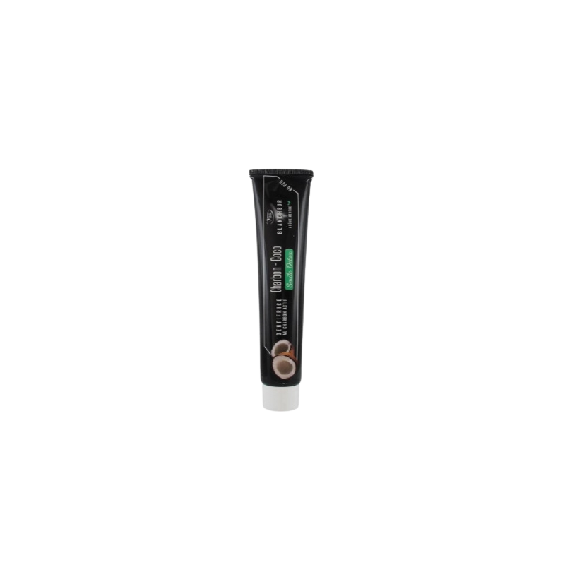 Dentismile Dentifrice au Charbon Actif 100g tube noir avec bouchon vis blanc