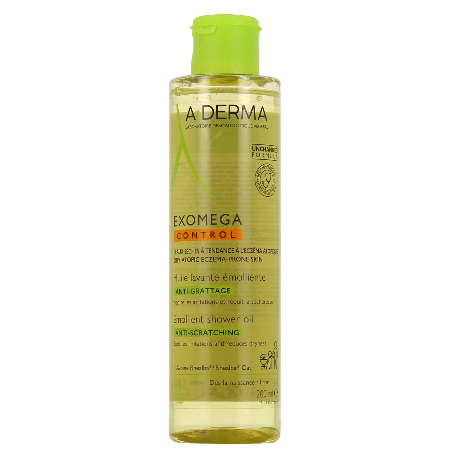 A-Derma Exomega Control Huile Lavante Émolliente Anti-grattage