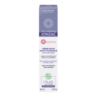 Jonzac Reactive Crème Riche Haute Tolérance 40ml