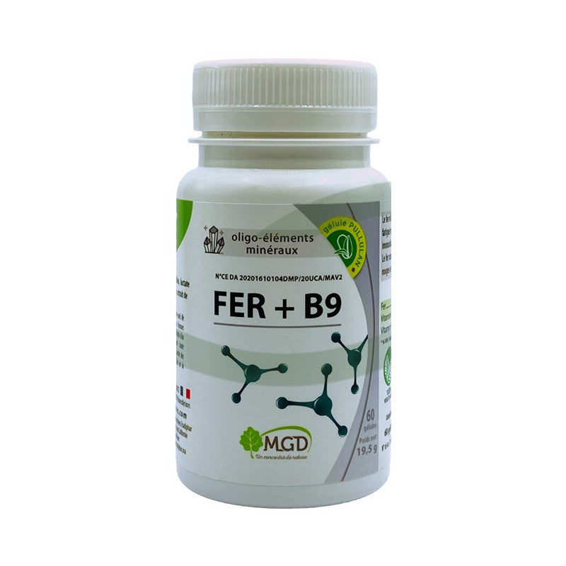 MGD Nature Fer + B9 60 Gélules