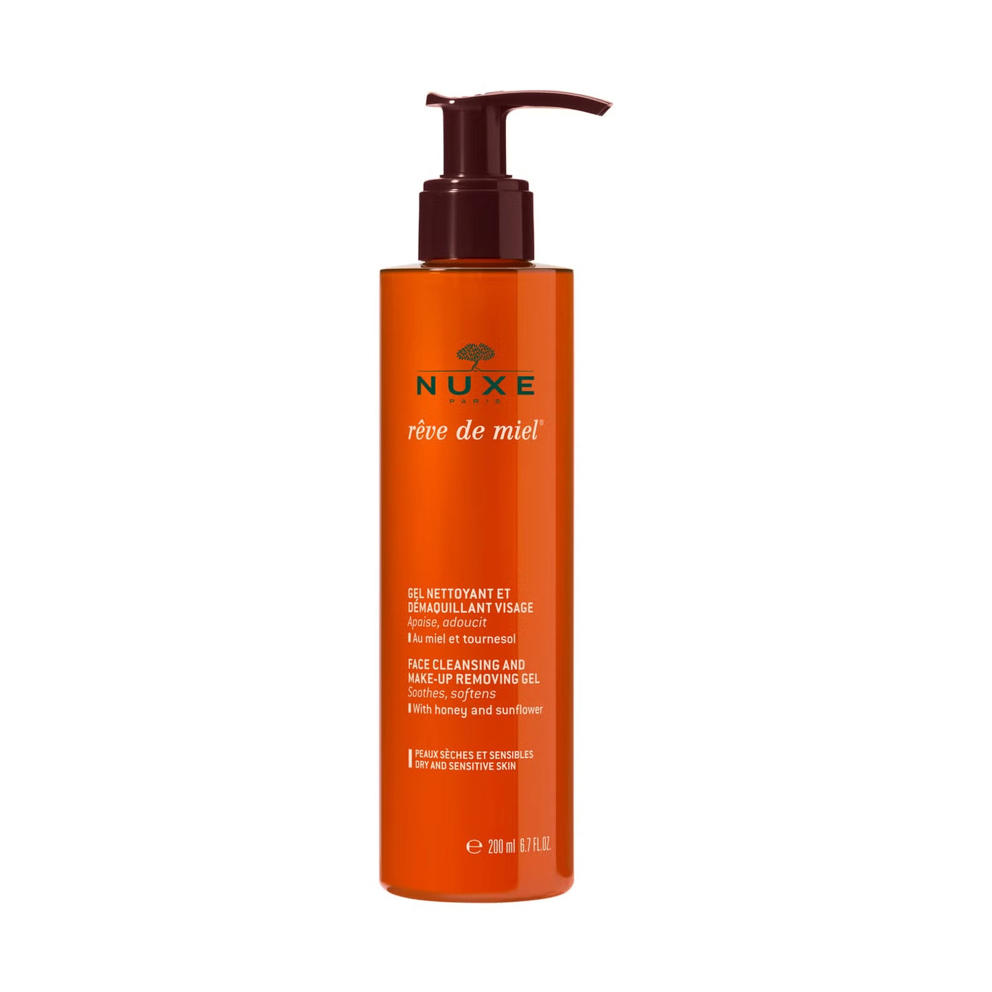 Nuxe Rêve de Miel Gel Nettoyant et Démaquillant Visage 200ml