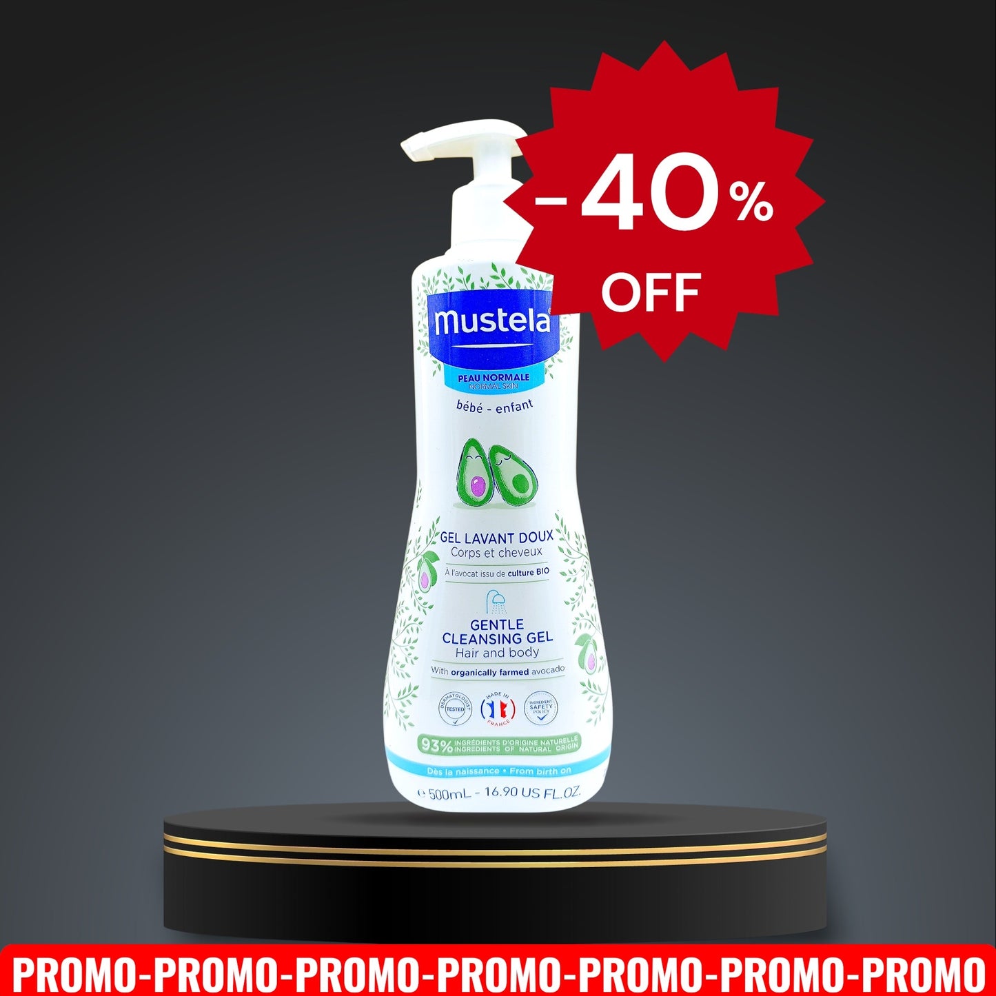 Mustela Gel Lavant Doux à l'Avocat 500ml