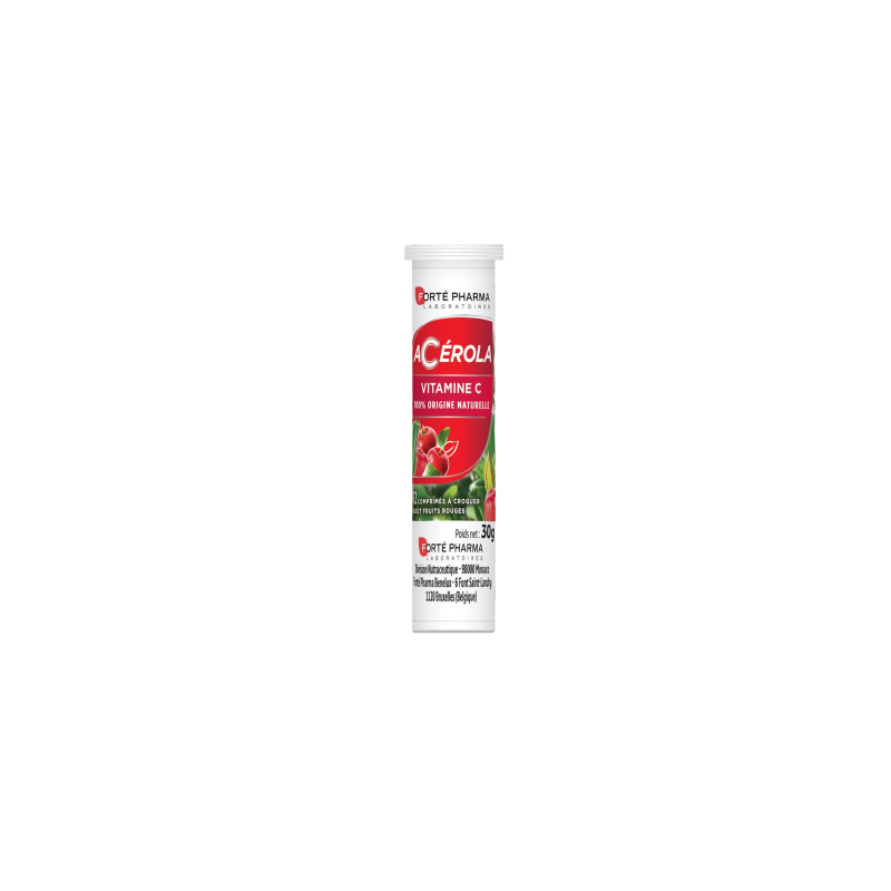 Forté Pharma Acérola tube de couleur avec bouchon facile