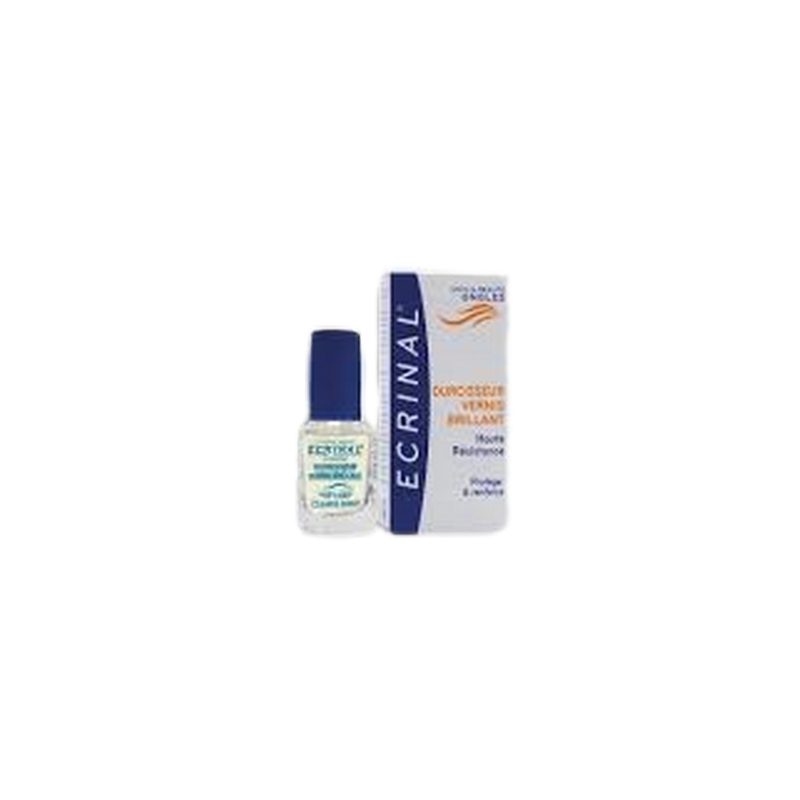 ecrinal durcisseur vernis brillant flacon transparent avec bouchon bleu