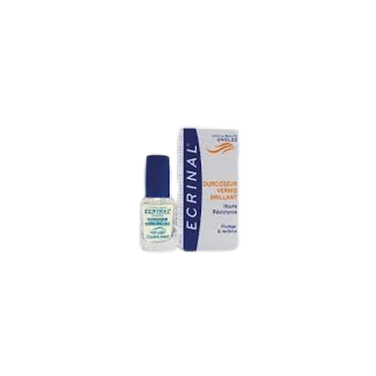 ecrinal durcisseur vernis brillant flacon transparent avec bouchon bleu
