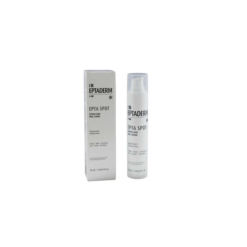 Eptaderm Epta Spot Crème Jour 50ml flacon blanc avec bouchon spray