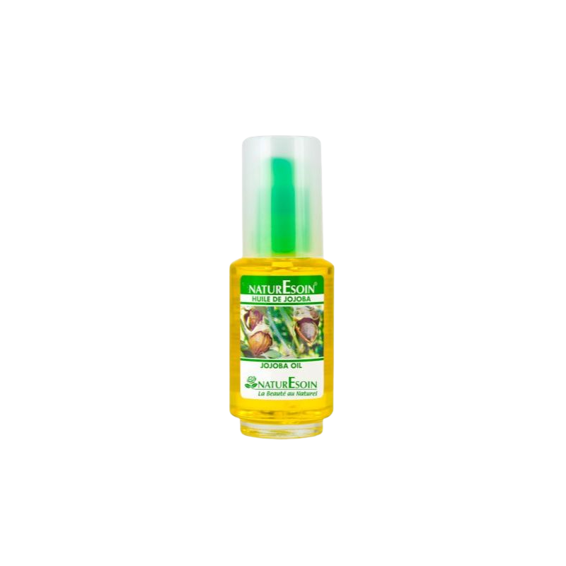 Naturesoin Huile de Jojoba 50ml flacon transparent avec bouchon facile